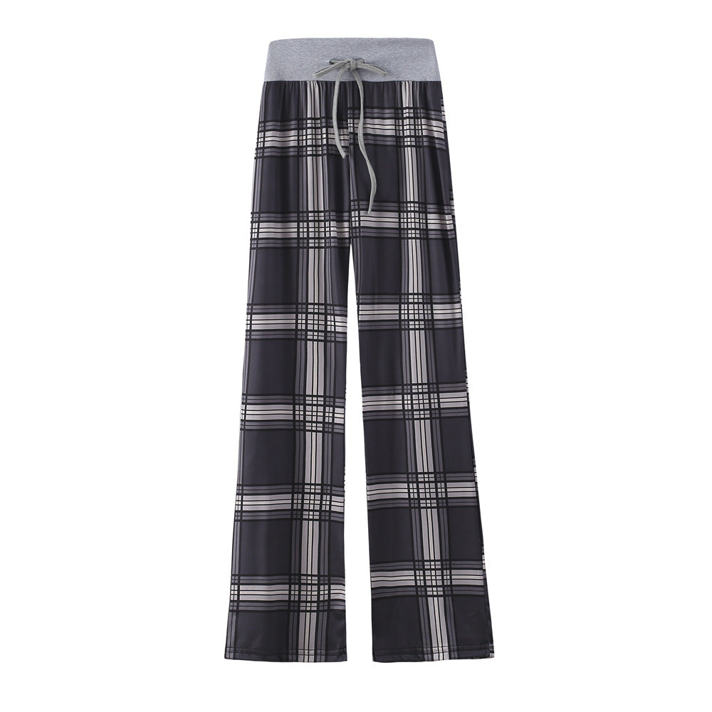 Women's Leopard Print Comfort Stretchy Lounge Pants – Relaxed Fit Wide-Leg Sleep Pants