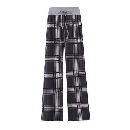 Women's Leopard Print Comfort Stretchy Lounge Pants – Relaxed Fit Wide-Leg Sleep Pants