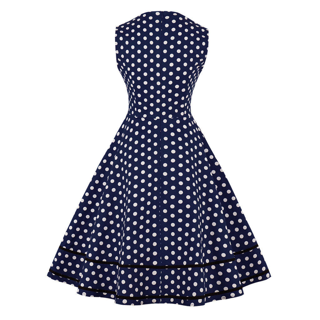 Women Square Neckline Sleeveless Plus Sizes Vintage Dresses-Vintage Dresses-Free Shipping at meselling99