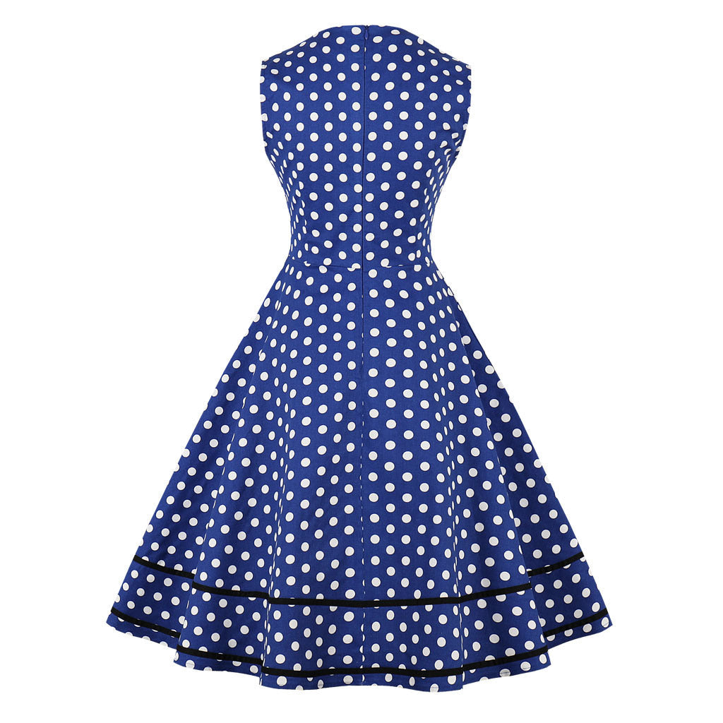 Women Square Neckline Sleeveless Plus Sizes Vintage Dresses-Vintage Dresses-Free Shipping at meselling99