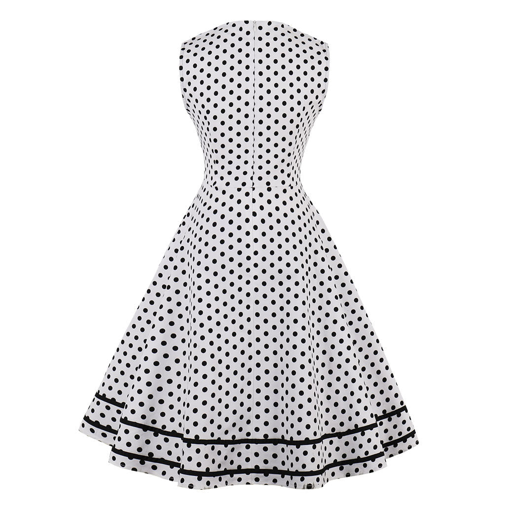 Women Square Neckline Sleeveless Plus Sizes Vintage Dresses-Vintage Dresses-Free Shipping at meselling99