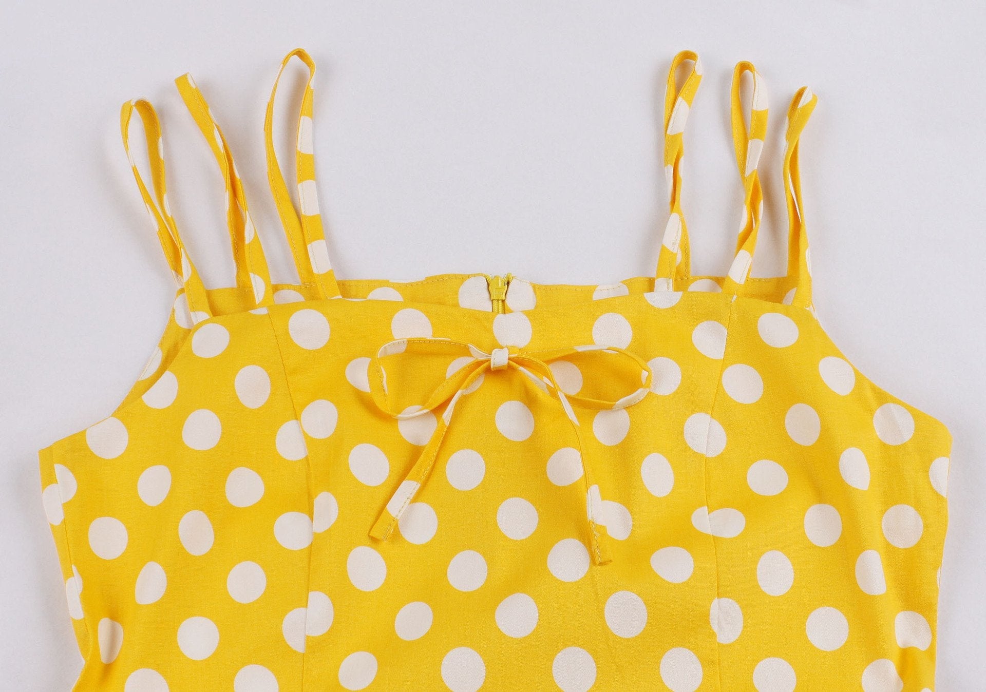 Women Summer Sphagetti Straps Dot Print Dresses-Vintage Dresses-Free Shipping at meselling99