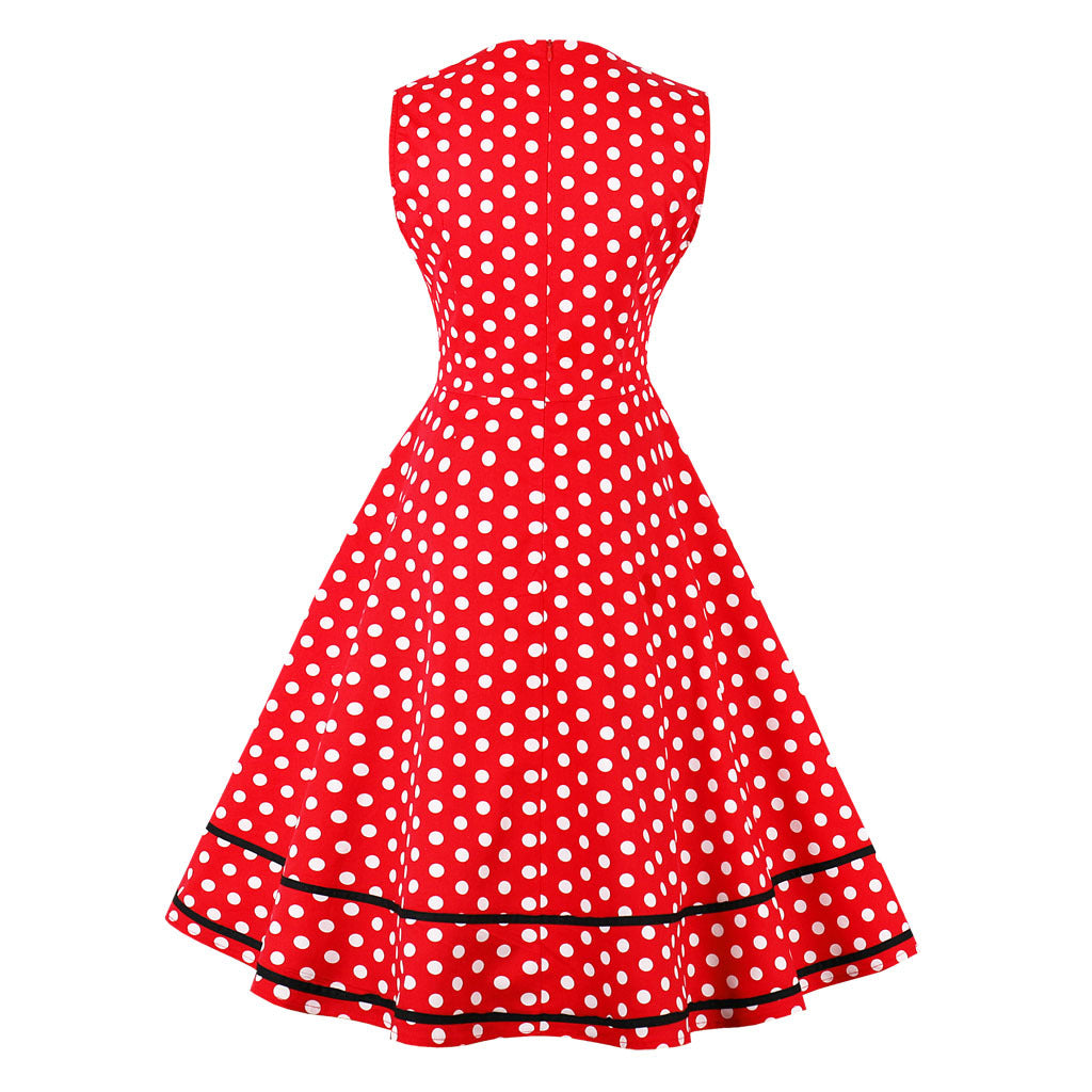 Women Square Neckline Sleeveless Plus Sizes Vintage Dresses-Vintage Dresses-Free Shipping at meselling99