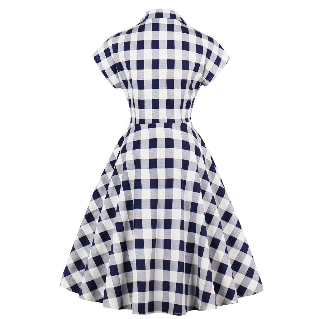 Vintage Short Sleeves Pocket Women Dresses-Dresses-Free Shipping at meselling99