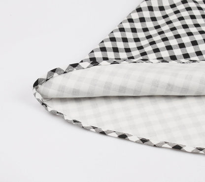Women Plaid Vintage Square Neckline Short Sleeves Dresses-Vintage Dresses-Free Shipping at meselling99