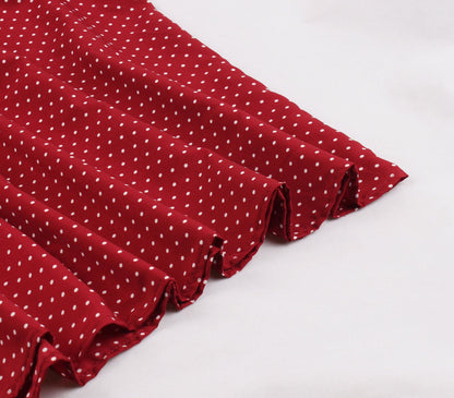 Women Sleeveless V Neck Dot Print Vintage Dresses with Buttons-Vintage Dresses-Free Shipping at meselling99