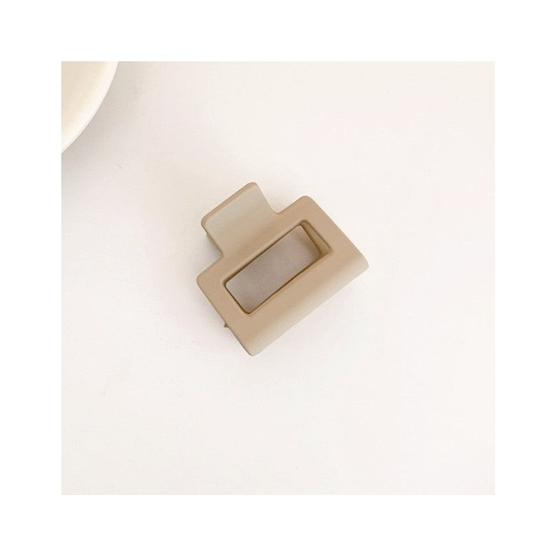 Frosted Solid Color Square Claw Clip