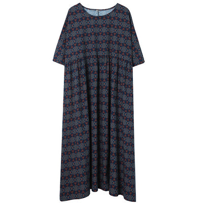 Vintage Linen Plus Sizes Summer Long Maxi Dresses-Dresses-Free Shipping at meselling99