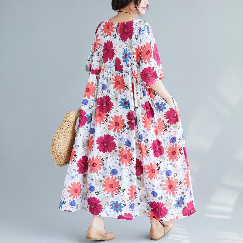 Women Plus Sizes High Waist Summer Dresses-Dresses-The same as picture-One Size-Free Shipping at meselling99