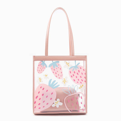 Summer Trasparent Jelly Large Capacity Shoudler Bags-STYLEGOING