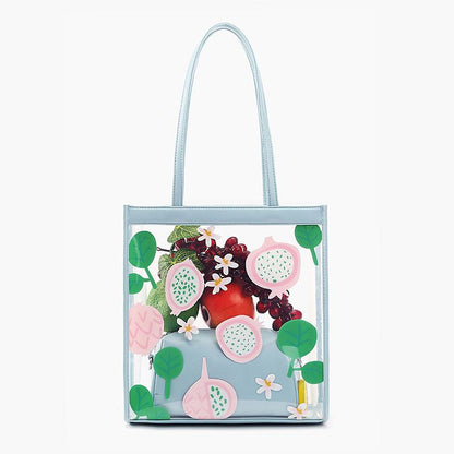 Summer Trasparent Jelly Large Capacity Shoudler Bags-STYLEGOING