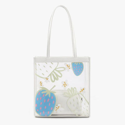 Summer Trasparent Jelly Large Capacity Shoudler Bags-STYLEGOING
