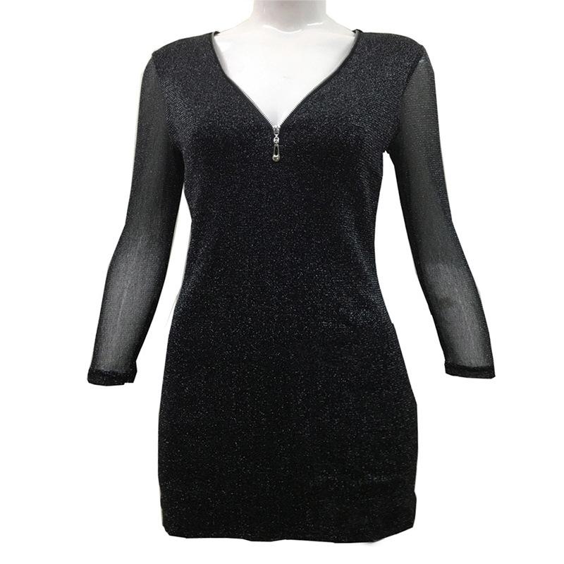 Black Sexy Bodycon Mini Dresses for Women-Dresses-Free Shipping at meselling99