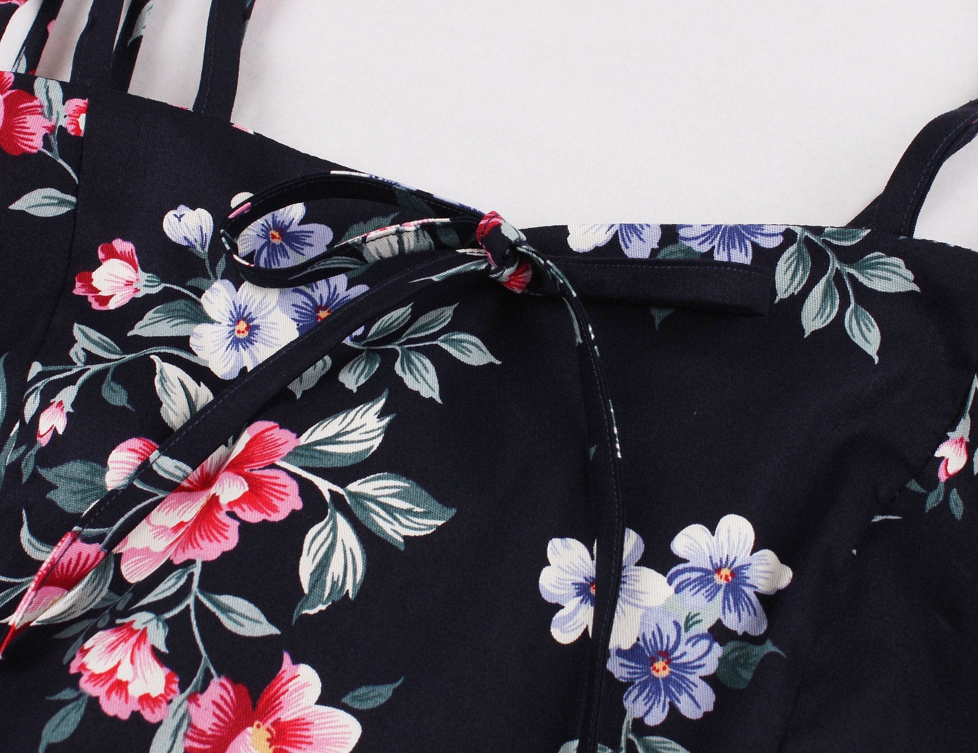 Women Summer Floral Print Retro Dresses-Vintage Dresses-Free Shipping at meselling99