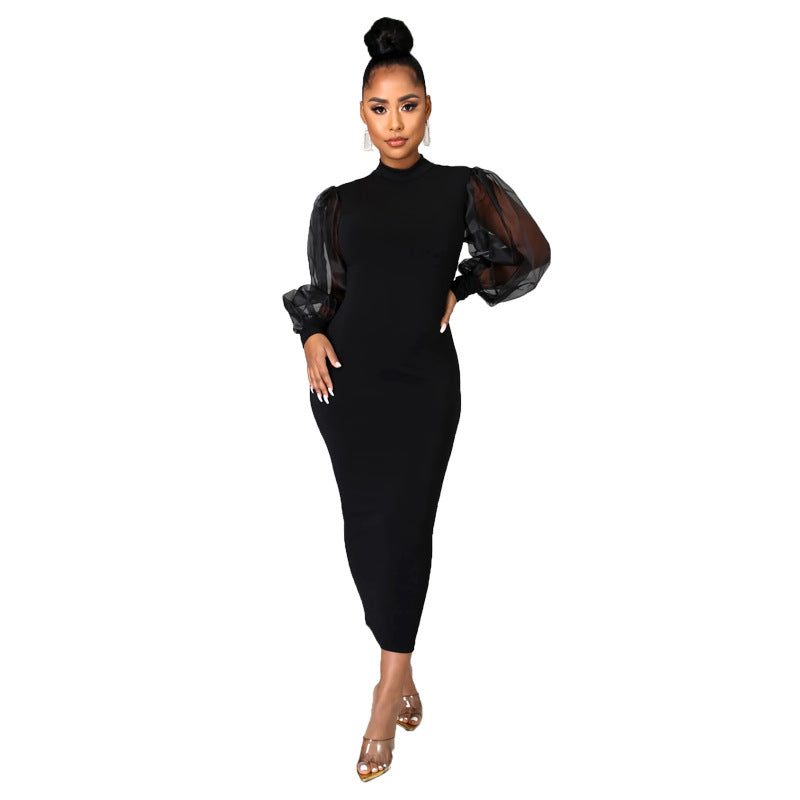 Black Long Sleeves Dresses for Women-Dresses-Free Shipping at meselling99