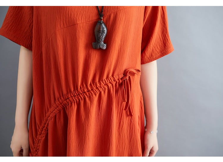 Vintage Irregular Linen Plus Sizes Long Maxi Dresses-Dresses-Free Shipping at meselling99