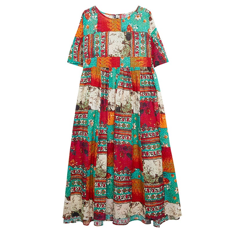 Summer Ethnic Plus Sizes Cozy Long Dresses-Dresses-The same as picture-One Size-Free Shipping at meselling99