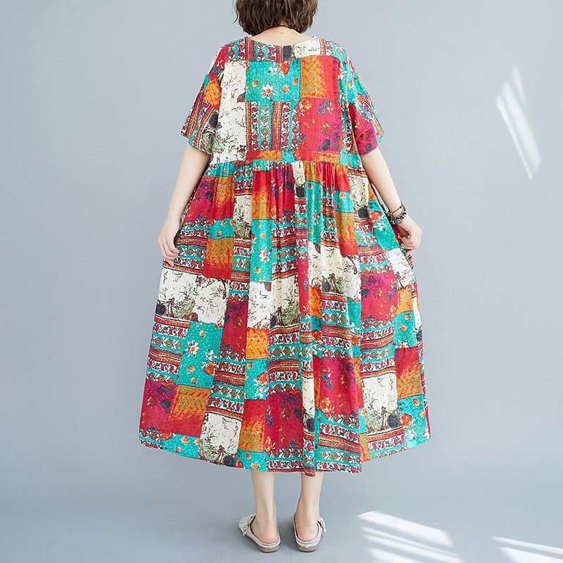 Summer Ethnic Plus Sizes Cozy Long Dresses-Dresses-The same as picture-One Size-Free Shipping at meselling99