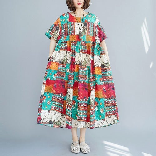 Summer Ethnic Plus Sizes Cozy Long Dresses-Dresses-The same as picture-One Size-Free Shipping at meselling99