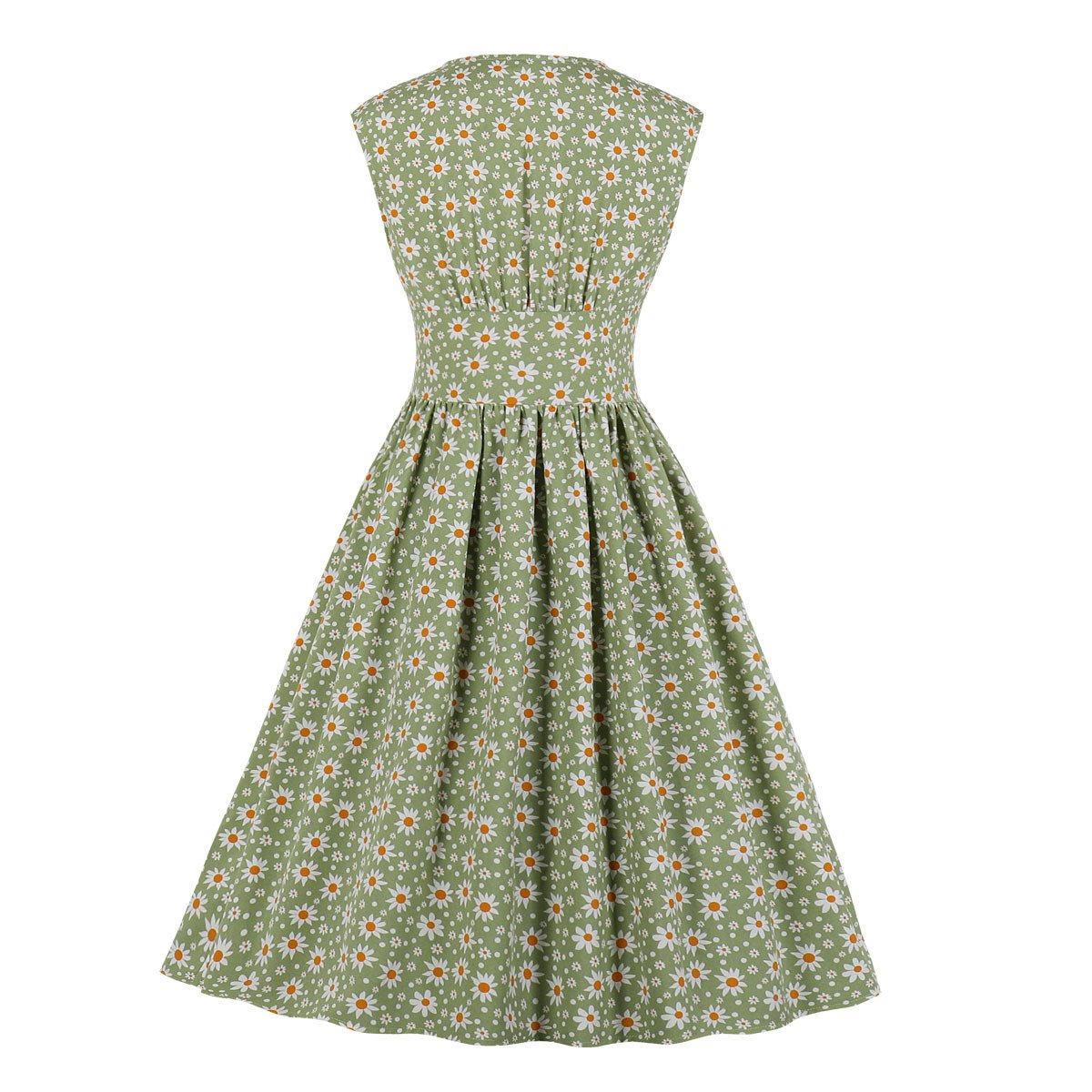 Summer Sleevess Retro Floral Print Women Dresses--Free Shipping at meselling99