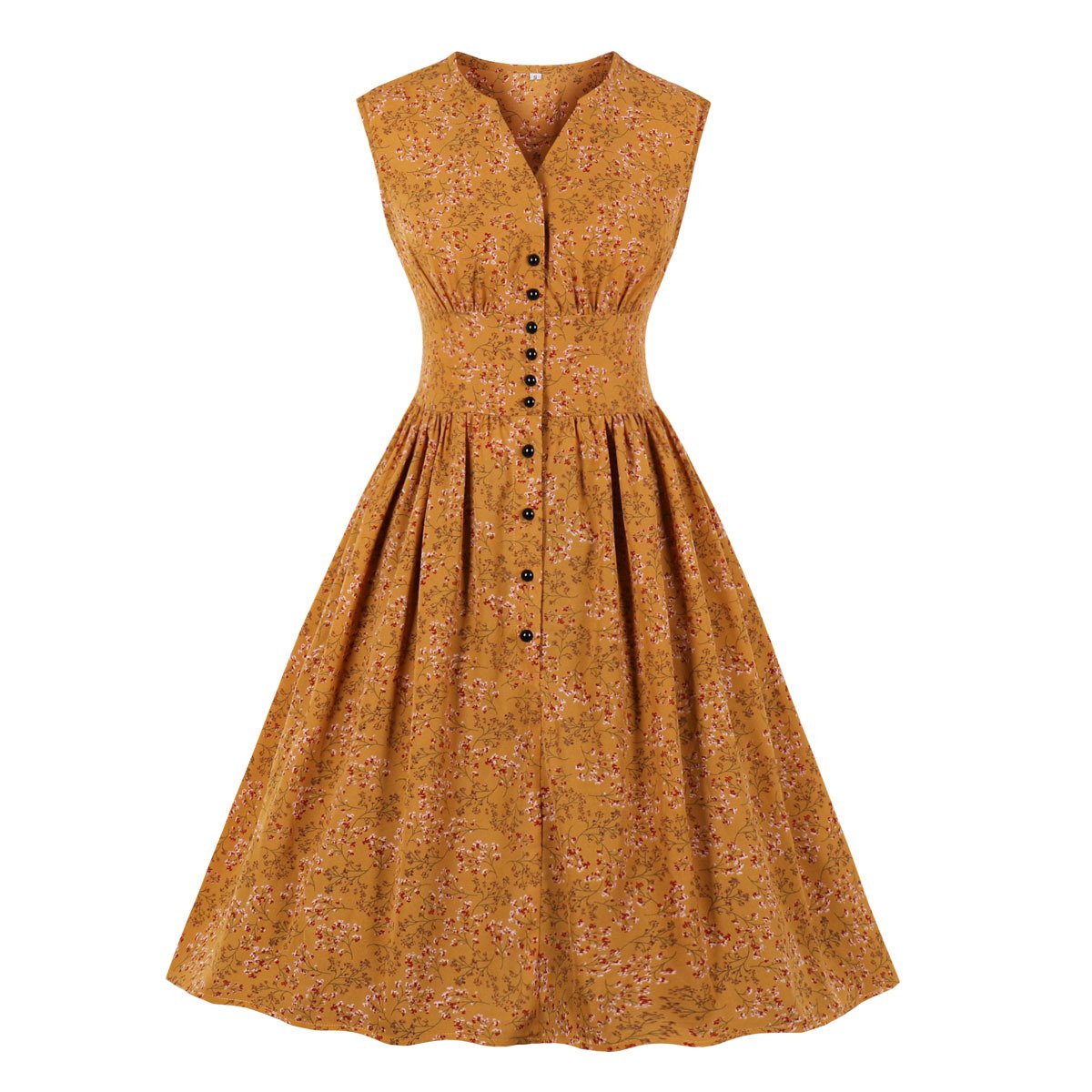 Summer Sleevess Retro Floral Print Women Dresses--Free Shipping at meselling99