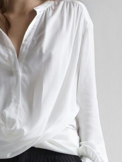 Meselling99 Original Solid Lapel Shirt Dress-Maxi Dress-Free Shipping at meselling99