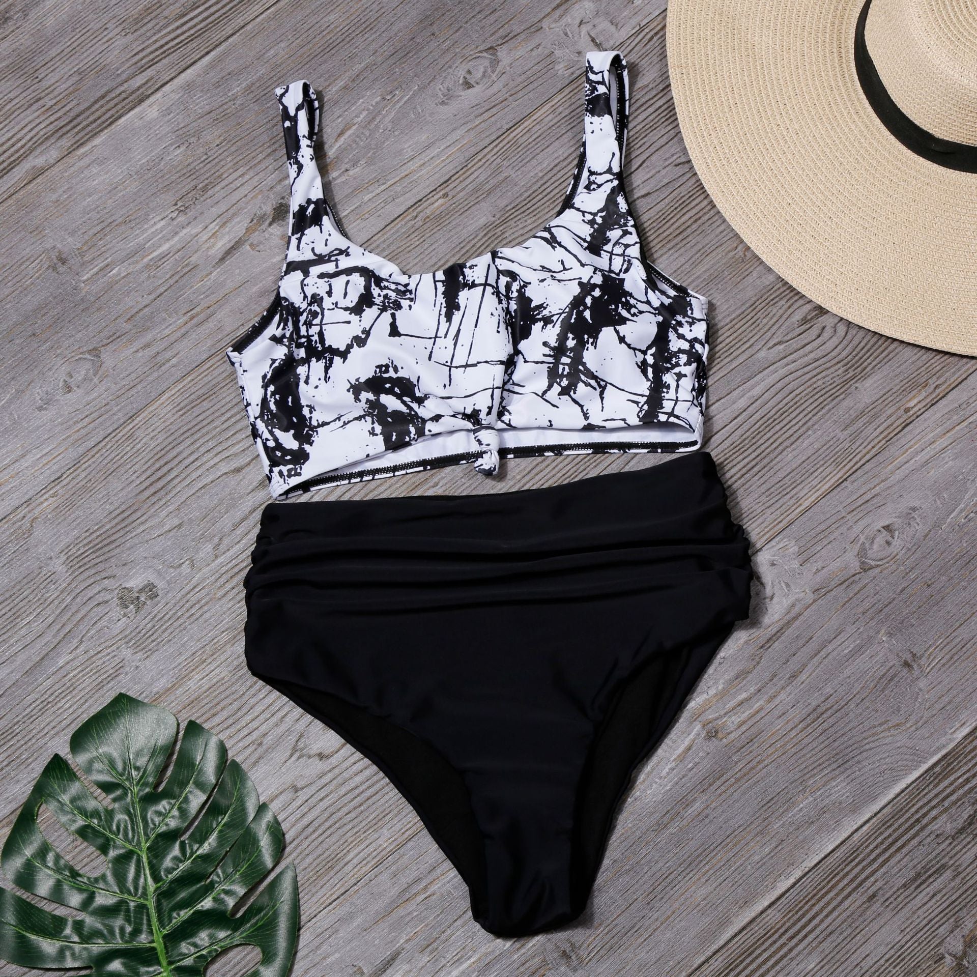 Sexy Leopard Two Pieces Bikini Swimsuits