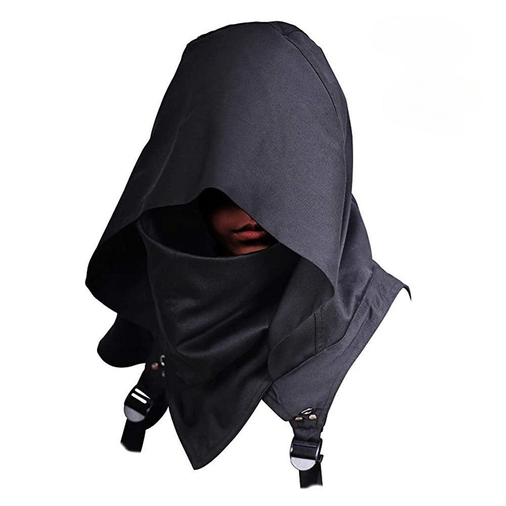 Cyberpunk Hooded Cloak - Medieval Cosplay Costume for Halloween