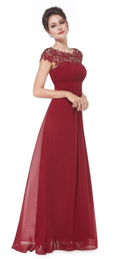 Elegant Women Long Lace Dresses-Dresses-Free Shipping at meselling99