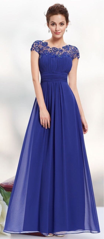 Elegant Women Long Lace Dresses-Dresses-Free Shipping at meselling99