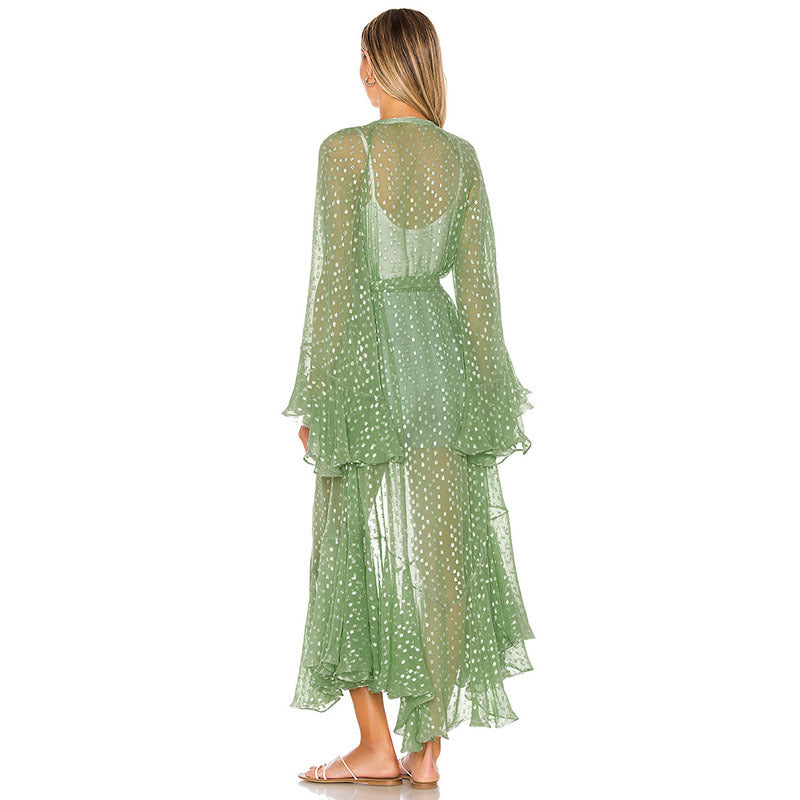 Sexy Cover Up Polka Dot Beach Dress