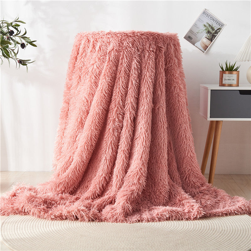Mink Fur Blanket – Plush Long Hair Tie-Dye Throw Blanket