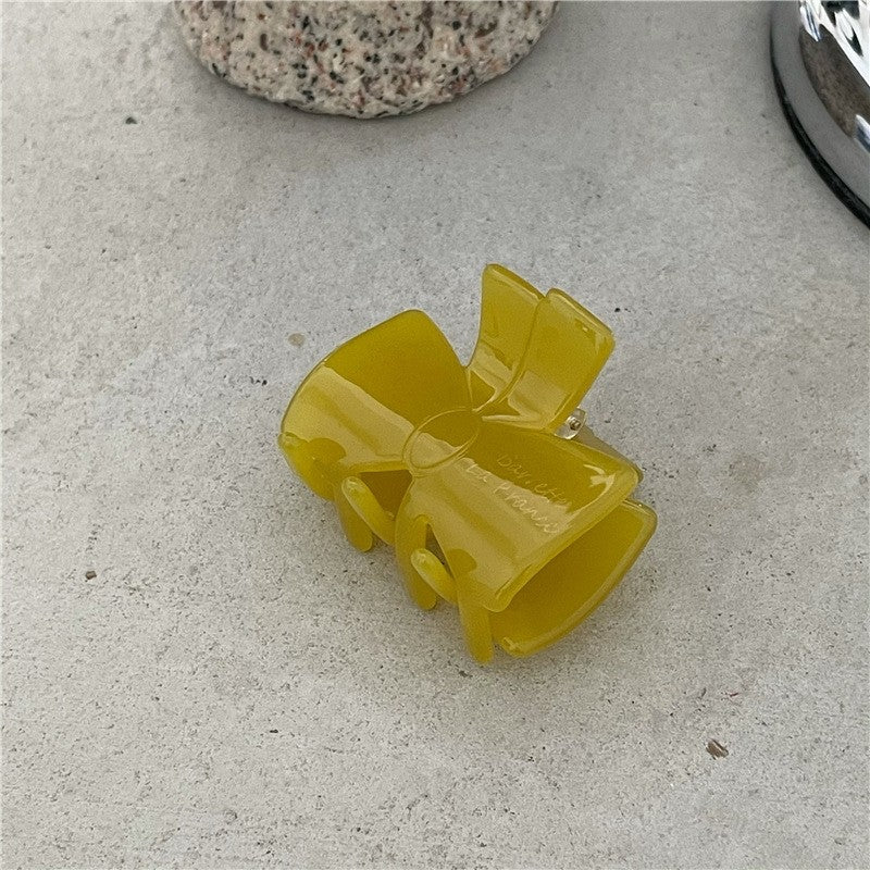 Solid Bow Shaped Hair Claw Clip