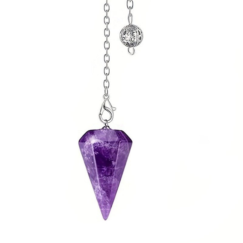 Hexagonal Faceted Cone Pendant Necklace