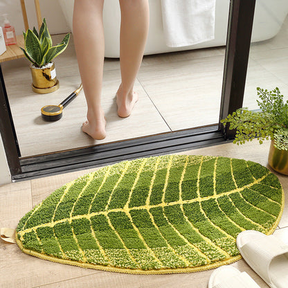 eaf-Shaped Bath Mat – Super Absorbent, Quick-Dry