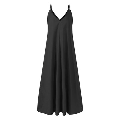 Plus Sizes Sexy Backless Loose Long Dresses-Maxi Dresses-Free Shipping at meselling99