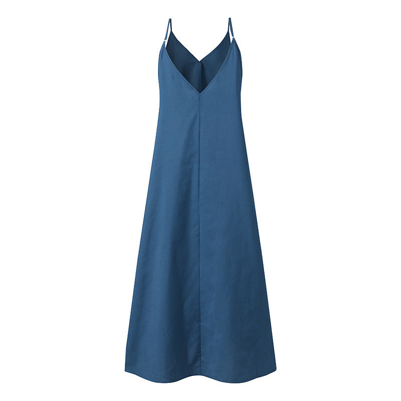 Plus Sizes Sexy Backless Loose Long Dresses-Maxi Dresses-Free Shipping at meselling99