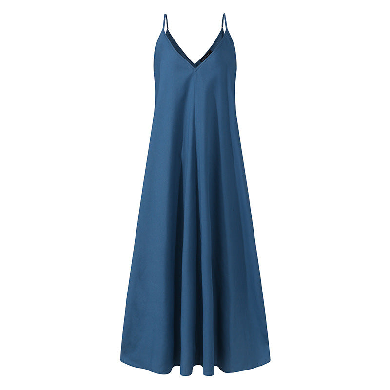 Plus Sizes Sexy Backless Loose Long Dresses-Maxi Dresses-Free Shipping at meselling99