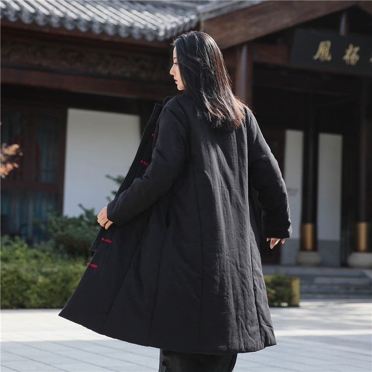 Retro Vintage Cotton-Linen Women's Coat