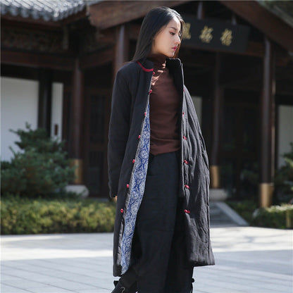 Retro Vintage Cotton-Linen Women's Coat