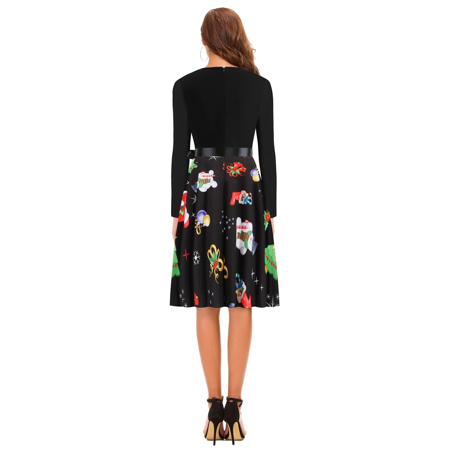 Women Christmas Long Sleeves Vintage Winter Dresses-Vintage Dresses-Free Shipping at meselling99