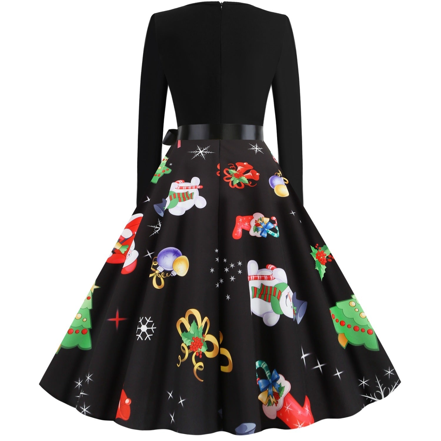 Women Christmas Long Sleeves Vintage Winter Dresses-Vintage Dresses-Free Shipping at meselling99