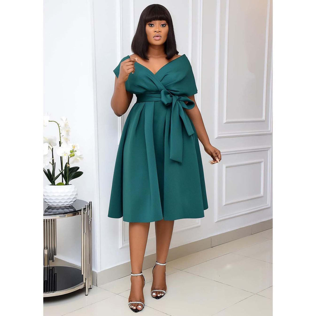 Women Summer Off The Shoulder Party Evening Dresses-Party Dresses-Free Shipping at meselling99