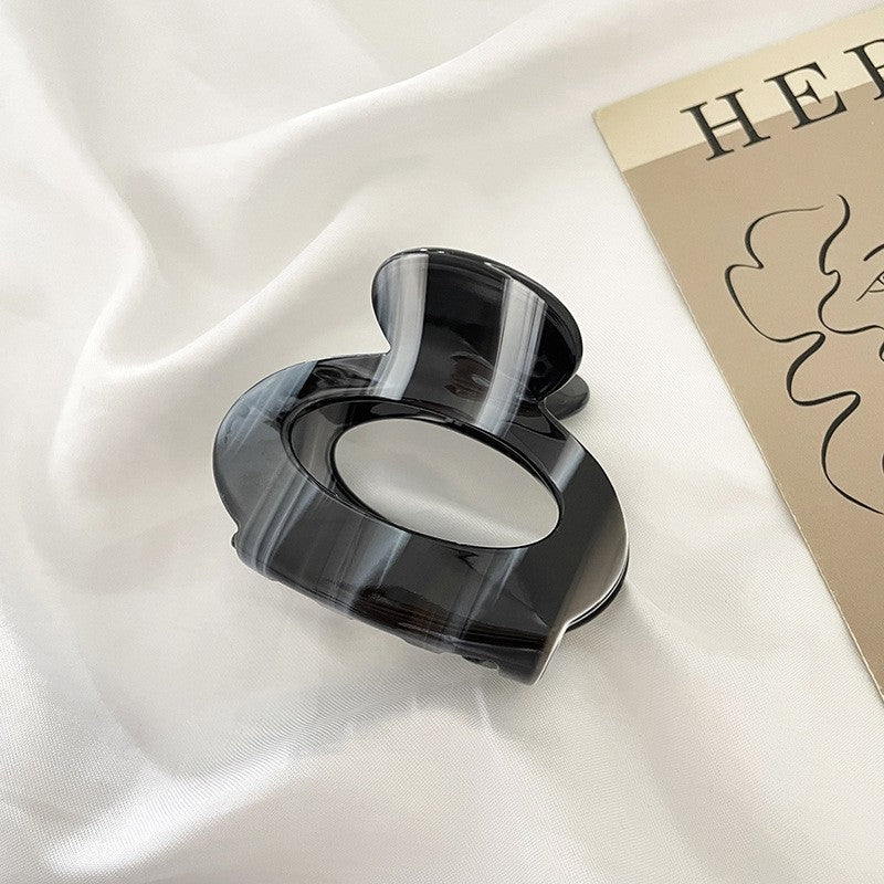 Hollowed-Out Oval Hair Claw Clip