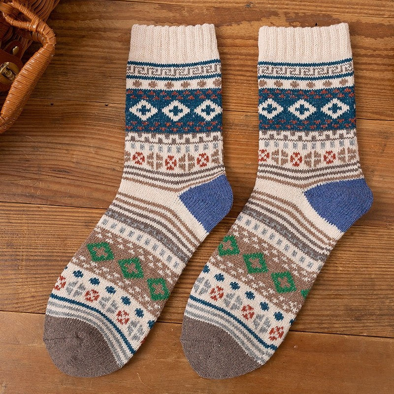 Ethnic Geometric Print Men's Socks