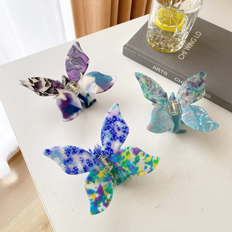 Butterfly Color Matching Tie Dye Claw Clip
