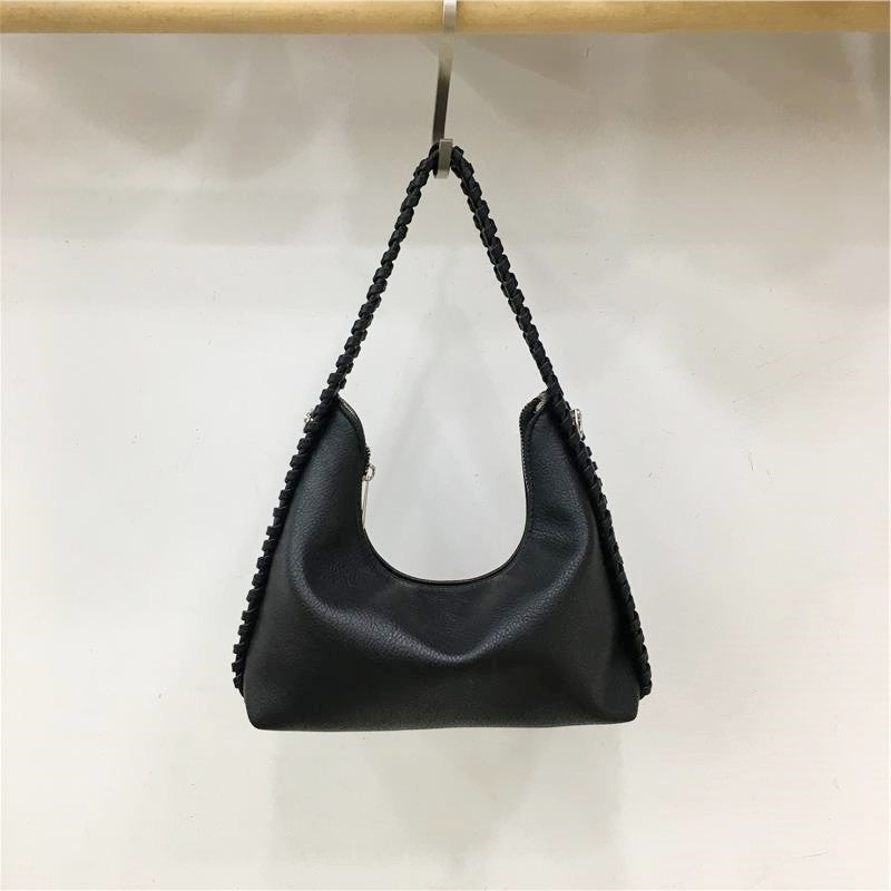 Litchi Pattern Shoulder Handbag