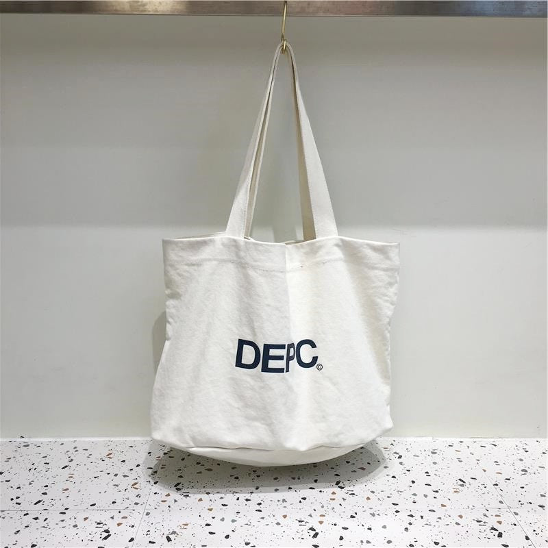 Large Capacity Canvas Bag Letter Print