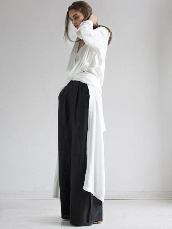 Meselling99 Original Solid Lapel Shirt Dress-Maxi Dress-Free Shipping at meselling99