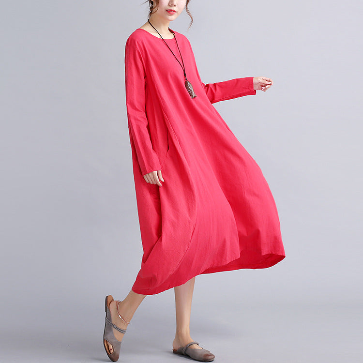 Casual Plus Sizes Long Cozy Women Dresses-Cozy Dresses-Free Shipping at meselling99
